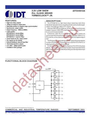 IDT5V9910A-2SOG datasheet  